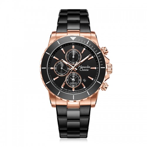 Alexandre Christie AC 6141 Rosegold Black Man Limited Edition 25th Anniversary XXVMBRBA